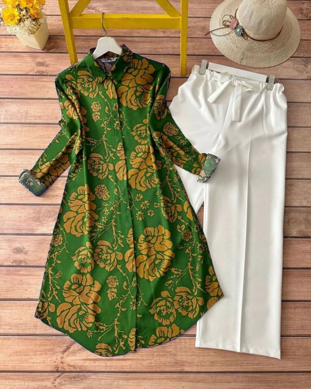 Rayon Co-ord Set with Floral Digital Print
