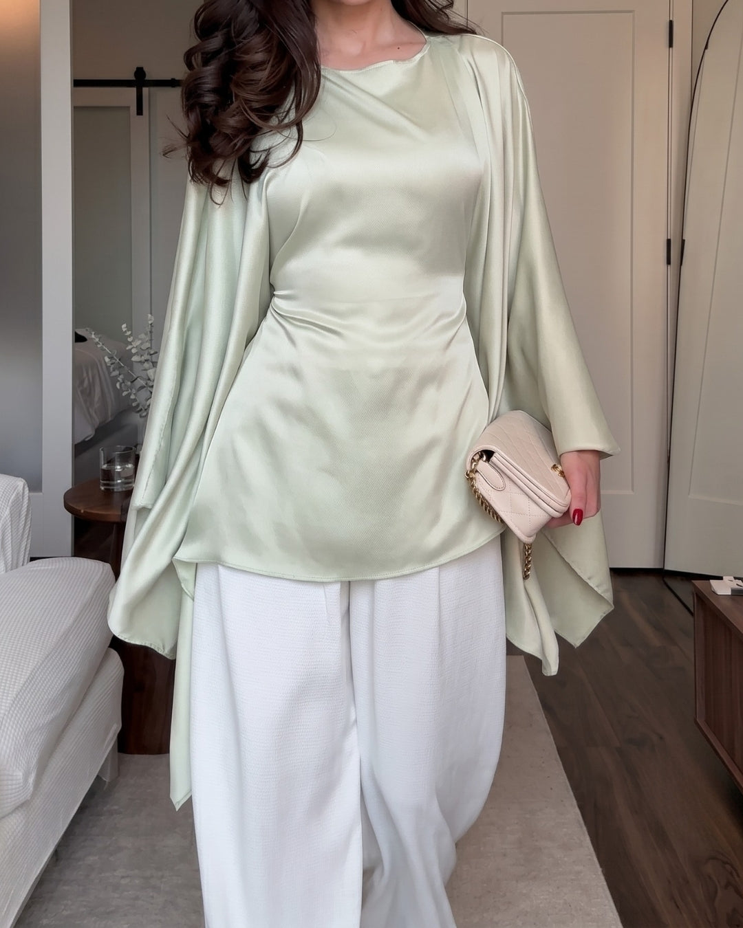 Aurea - Luxe Satin Cape Co-Ord Set
