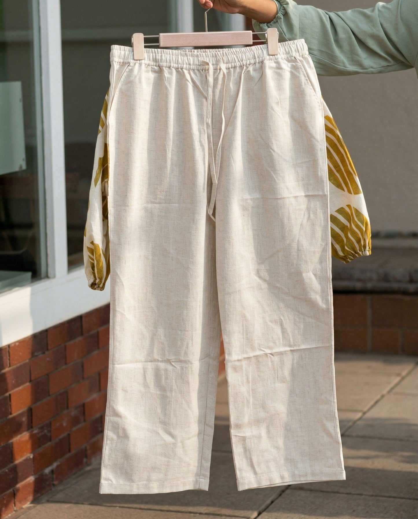 Kaelis - Mustard leaf soft rayon relaxed fit co-ord set