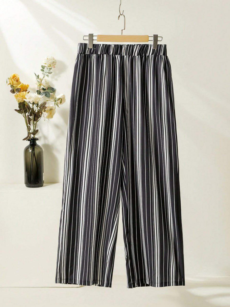 Lycra Palazzo with Abstract Print Design