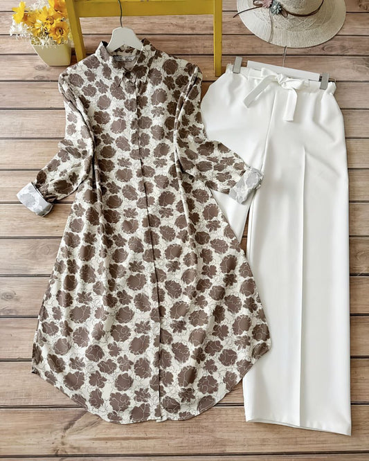 Rayon Co-ord Set with Digital Floral Print