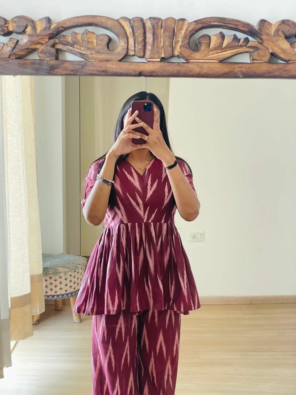 Rayon Co-ord Set with Digital Print Pattern