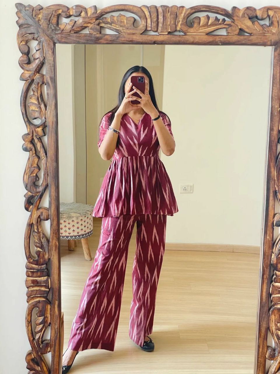 Rayon Co-ord Set with Digital Print Pattern