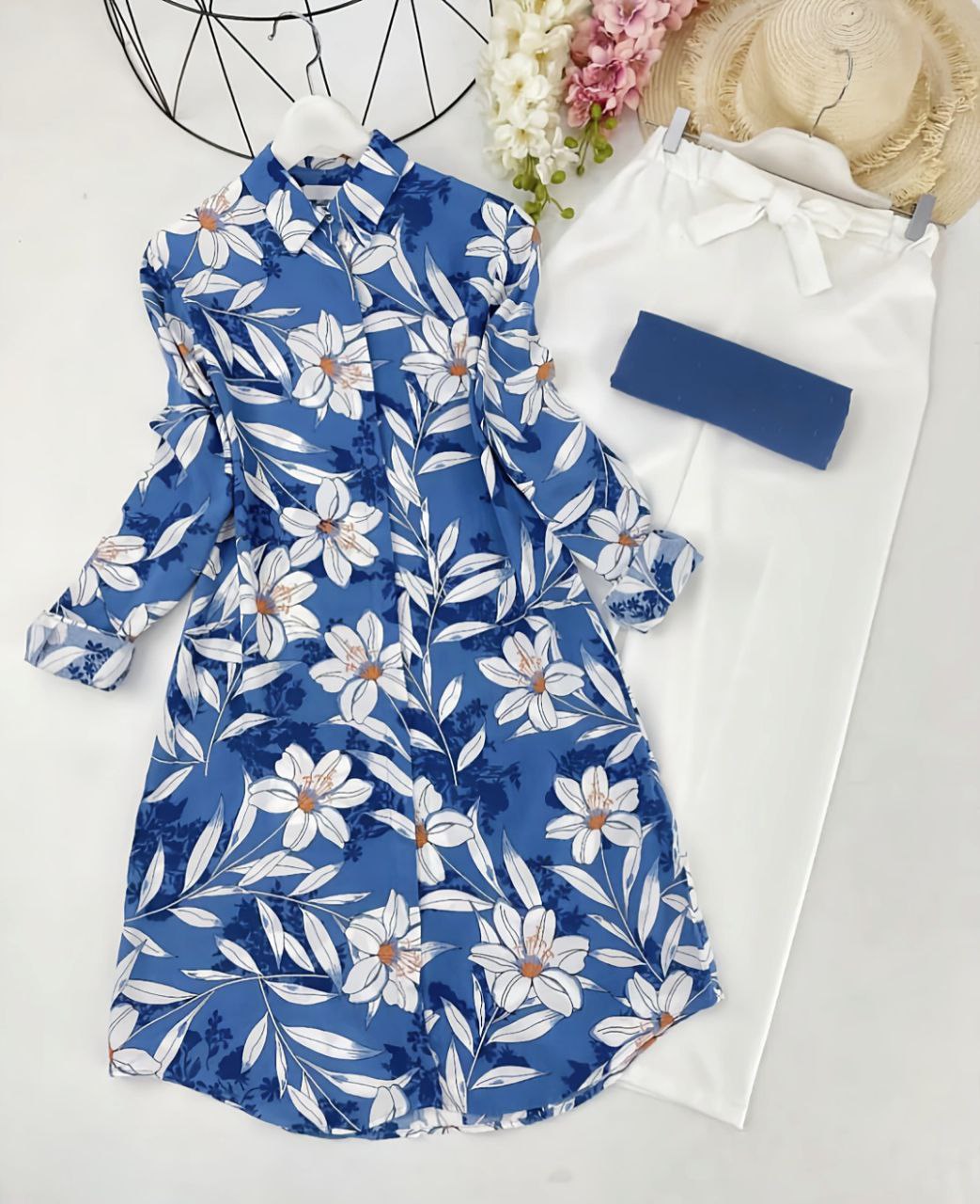Rayon Co-ord Set with Floral Digital Print