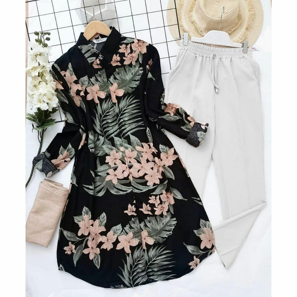 Rayon Co-ord Set with Floral Digital Print