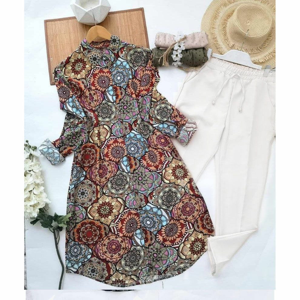 Rayon Co-ord Set with Floral Digital Print