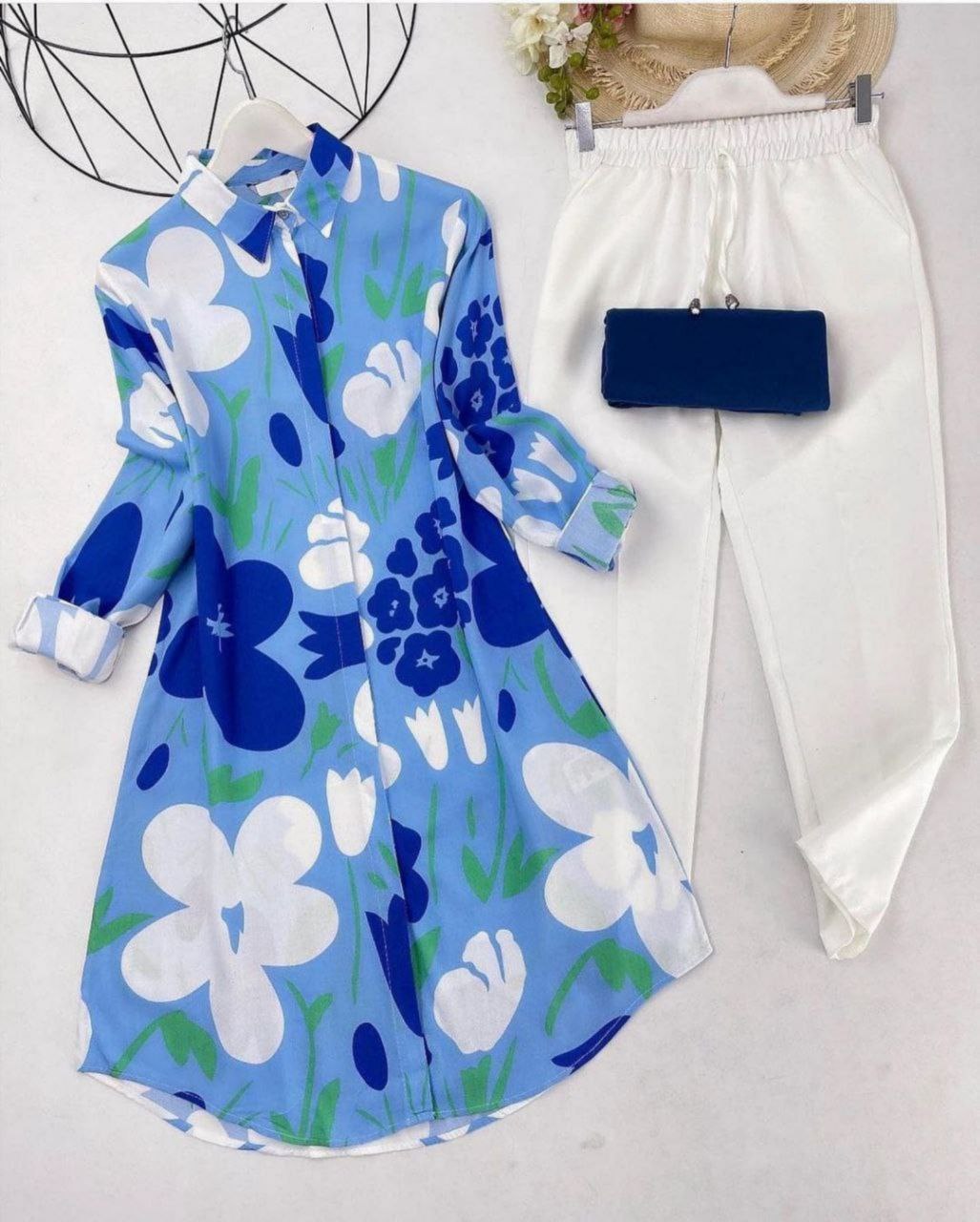 Rayon Co-ord Set with Floral Digital Print