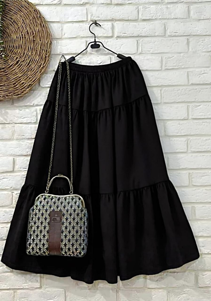 Rayon Tiered Skirt with 6-Meter Flair