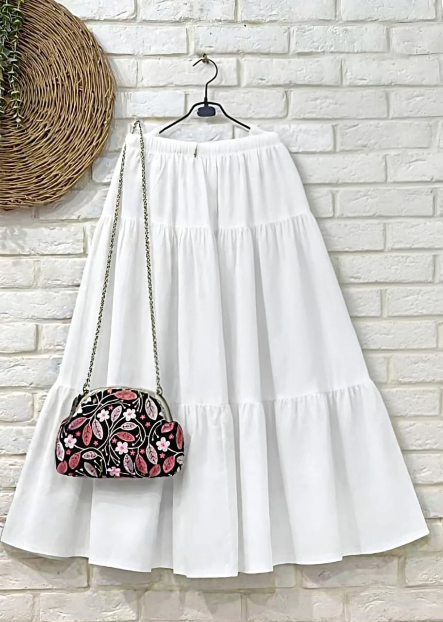 Rayon Tiered Skirt with 6-Meter Flair