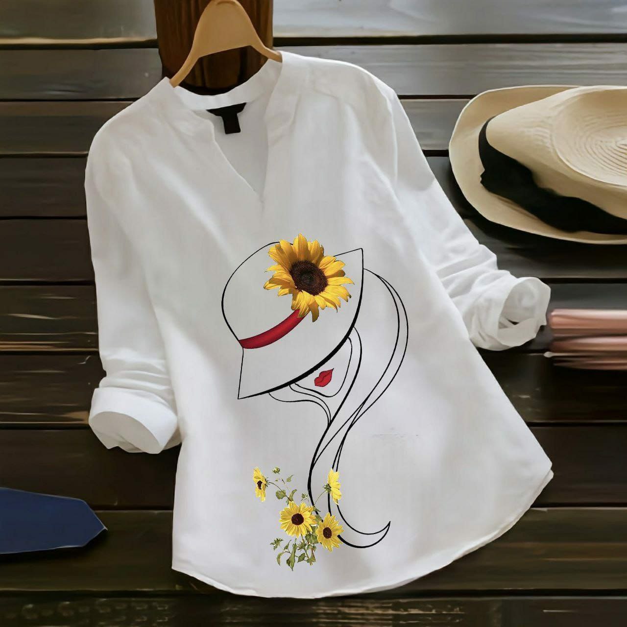 Rayon Top with Digital Art Prints
