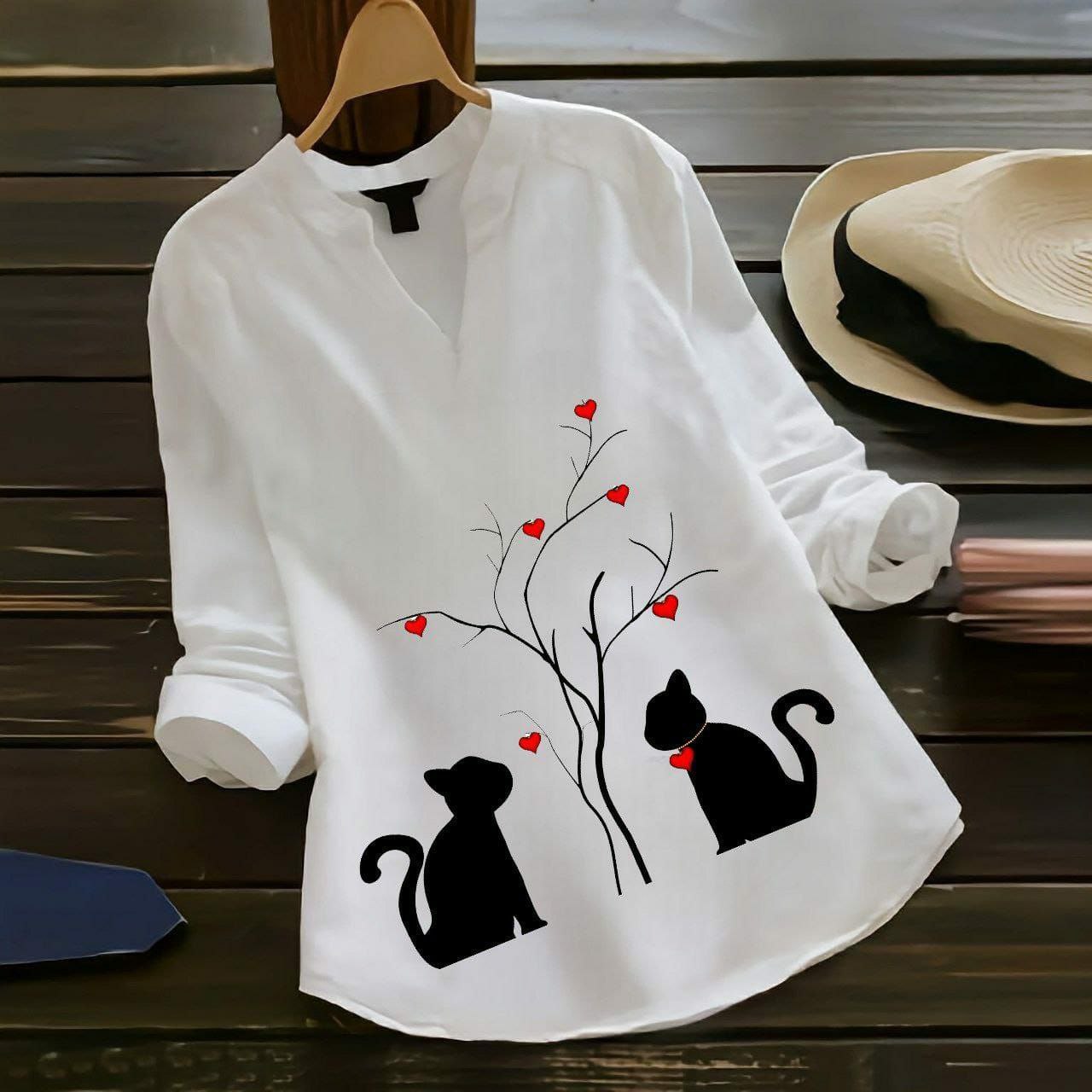 Rayon Top with Digital Art Prints