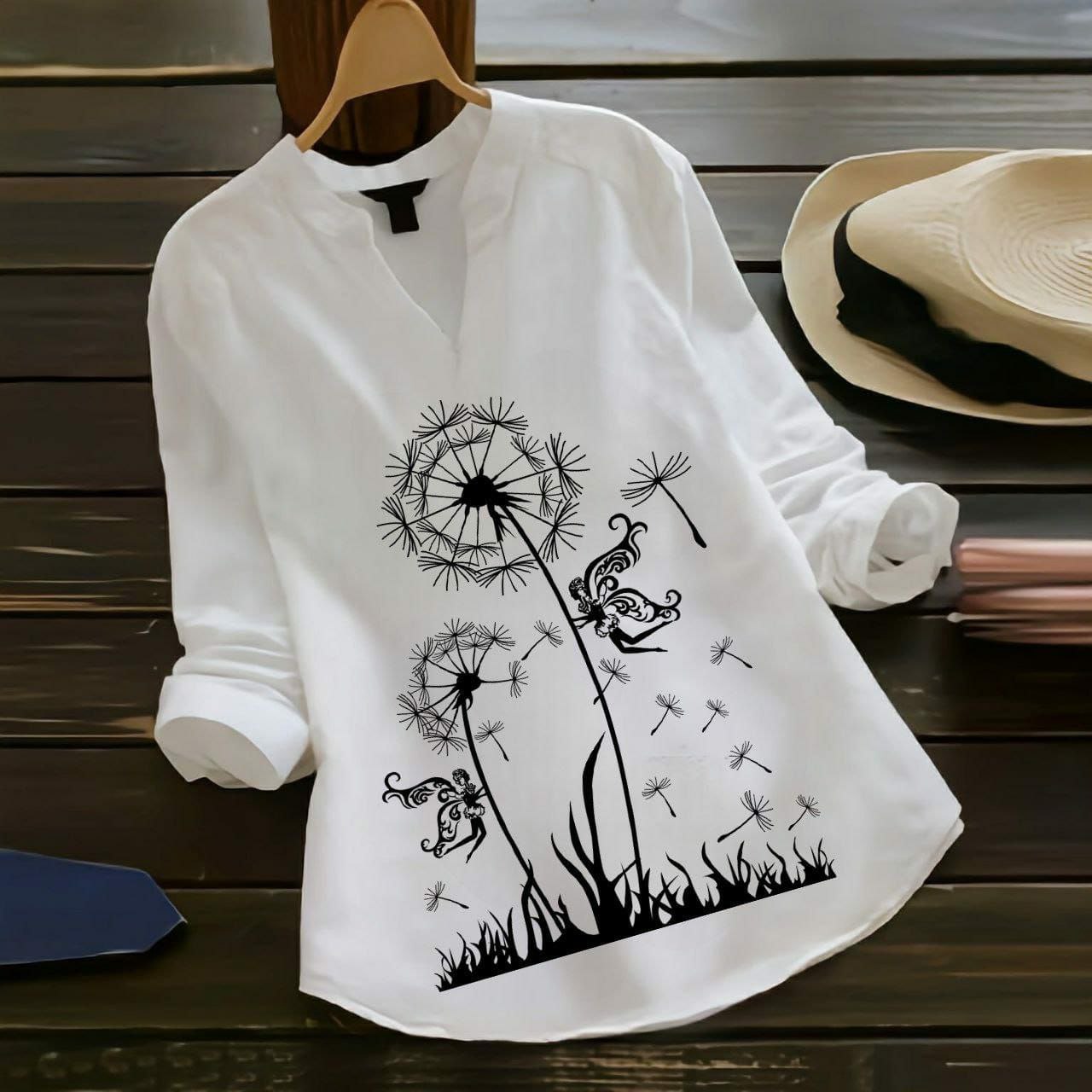 Rayon Top with Digital Art Prints