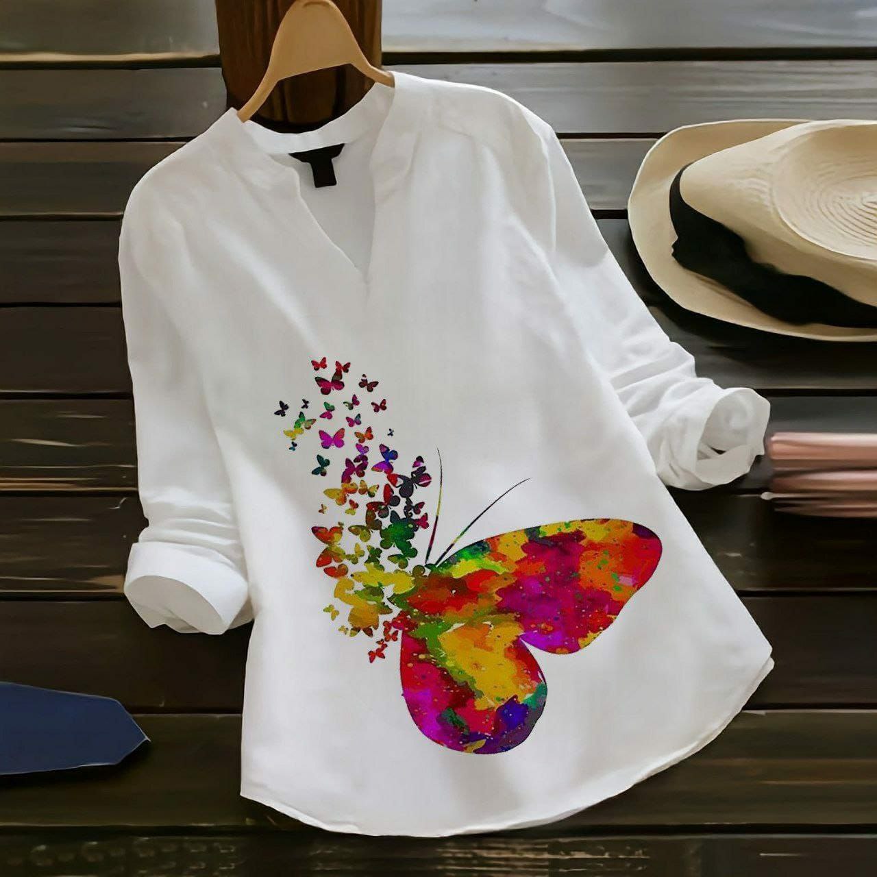Rayon Top with Digital Art Prints