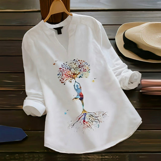 Rayon Top with Multicolor Butterfly Digital Print